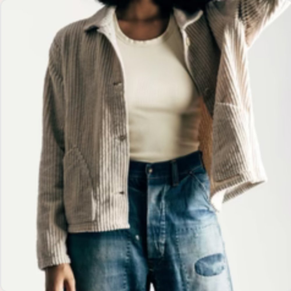 Imogene + Willie Agnes Jacket in NEW w/o Tags - Corduroy Coastal Stone - XS